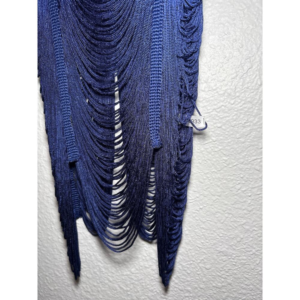 Dreamgirl Navy Fringe Mini Dress with Matching Panty – Size S - Picture 5 of 15